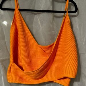 Aerie Orange Wrap Crop top